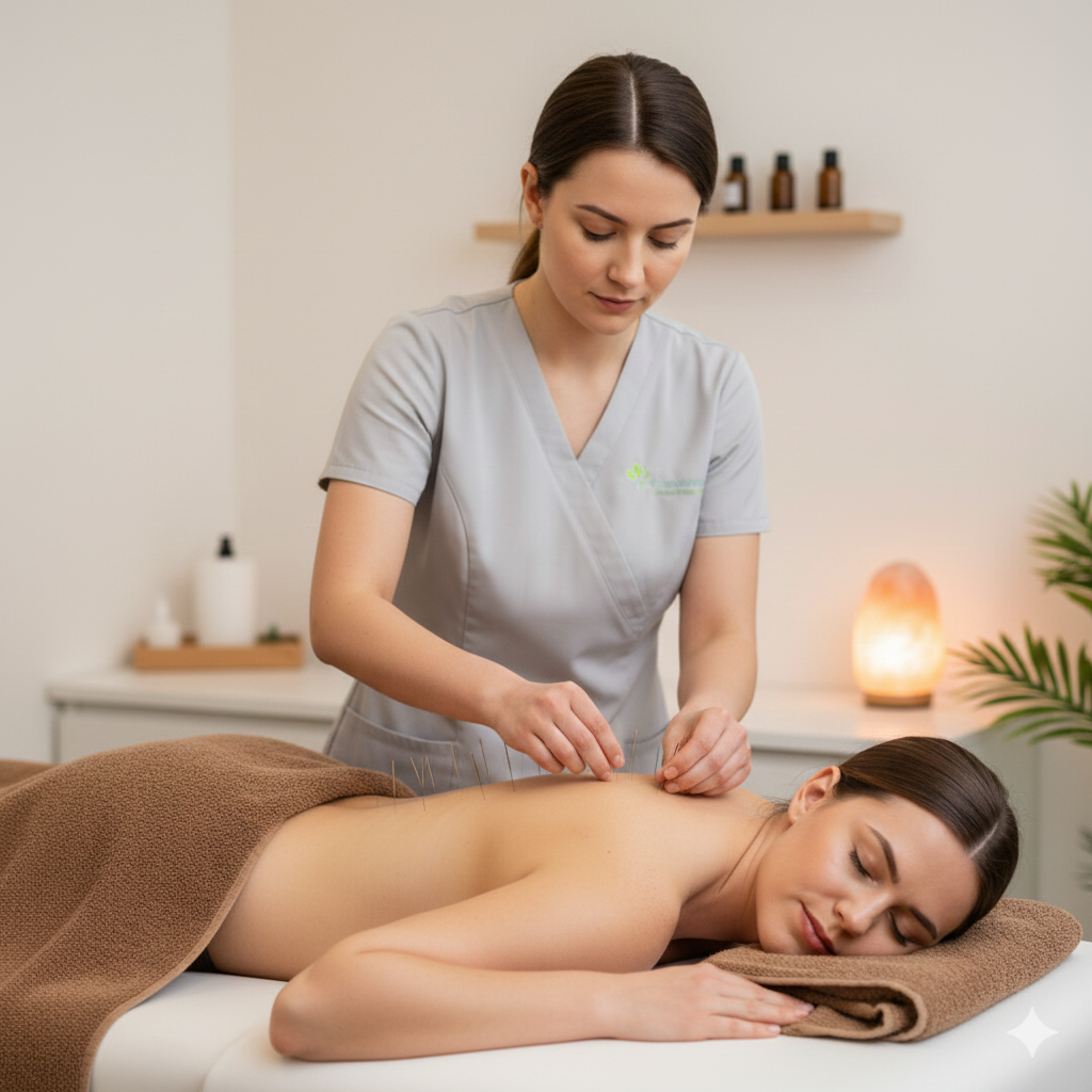 Acupuncture treatment session at Princeton Wellness Centre in Richmond Hill