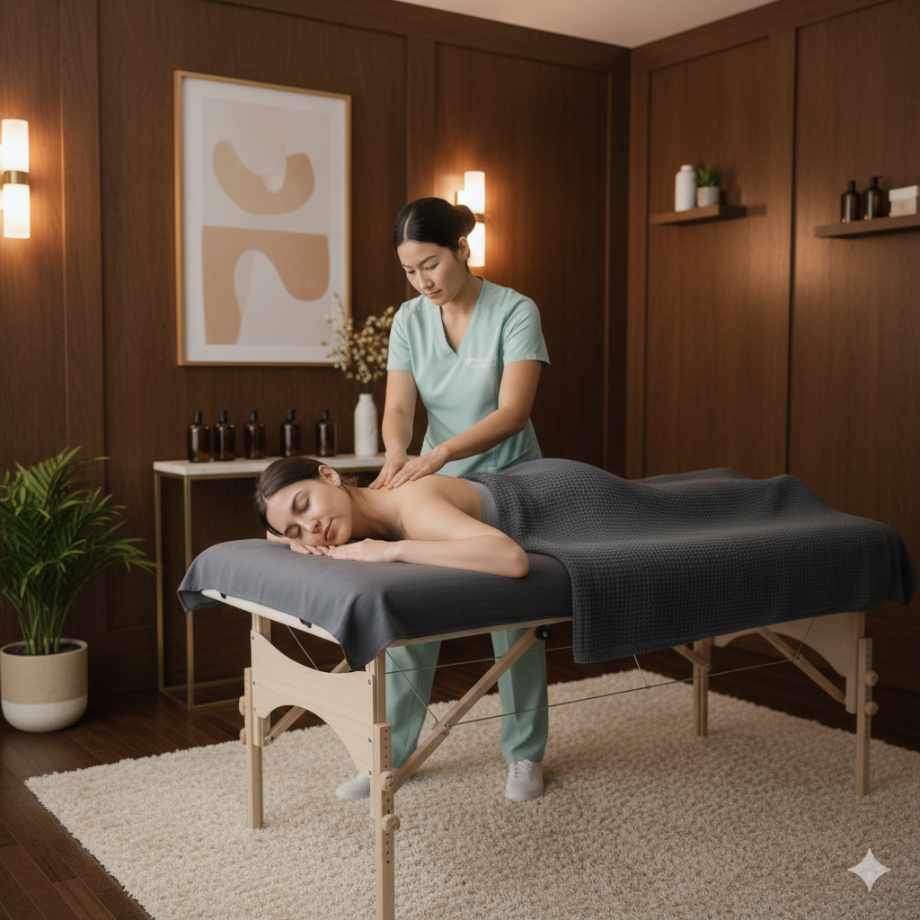 Osteopathic manual practice session at Princeton Wellness Centre in Richmond Hill, focusing on alignment, mobility, and gentle hands-on treatment.